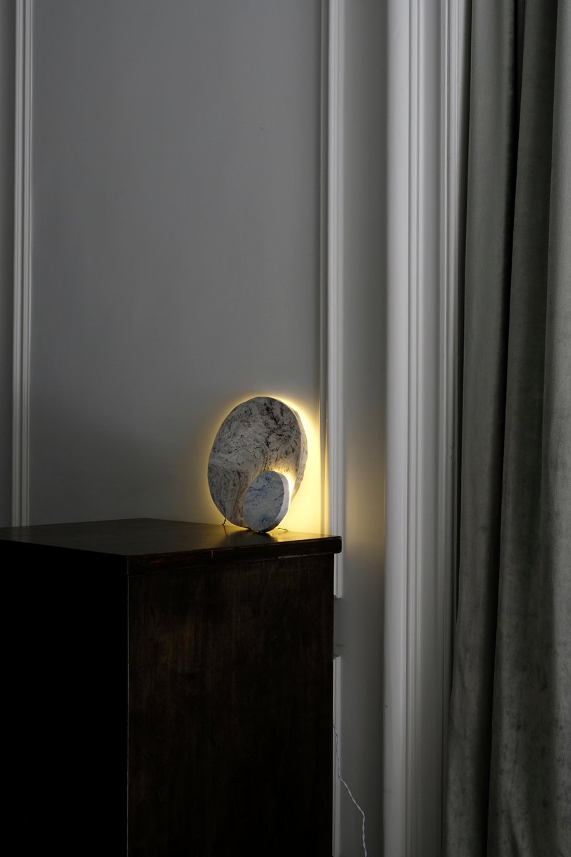 Moon Ensemble Ceramic Hand-Sculpted Lights, Set of 3