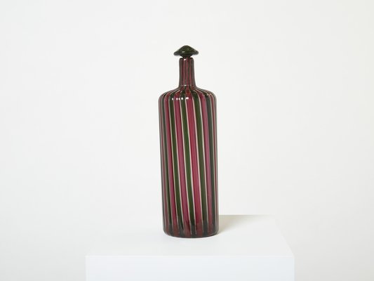 Morandiana Series Bottle in Murano Glass by Gio Ponti and Paolo Venini, 1982-YJA-1395025