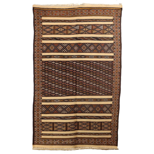 Moroccan Agadir Rug in Cotton and Wool