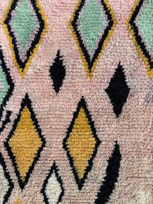 Moroccan Berber Rug with Pastel Tones and Geometric Diamond Motifs-QJU-2019791