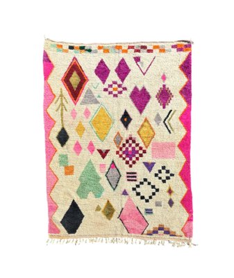 Moroccan Bold Pink Berber Rug-QJU-2019760