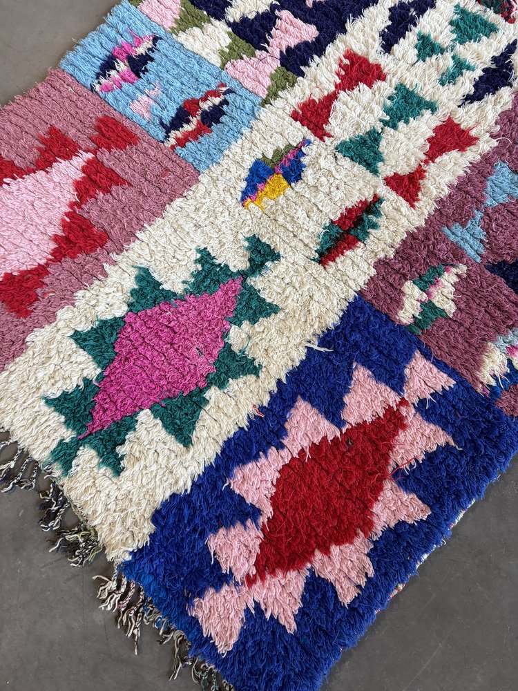 Moroccan Boucherouite Berber Rug, 1980s