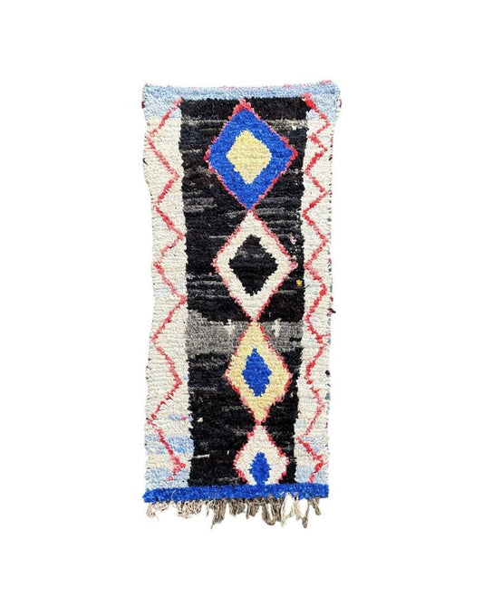 Moroccan Handwoven Boucherouite Berber Rug, 1980s