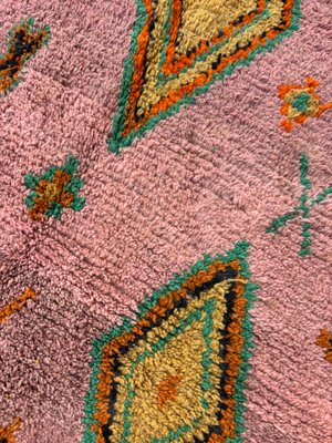 Moroccan Pink and Orange Handwoven Berber Wool Rug-QJU-2026792