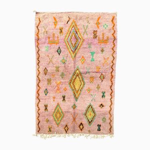 Moroccan Pink and Orange Handwoven Berber Wool Rug-QJU-2026792