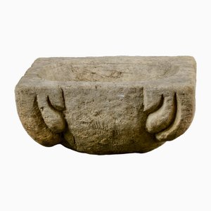 Mortar Tray in Hand-Worked Stone Container-RAQ-1749276