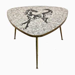 Mosaic and Brass Coffee or Side Table by Berthold Müller, 1960s-MO-937045