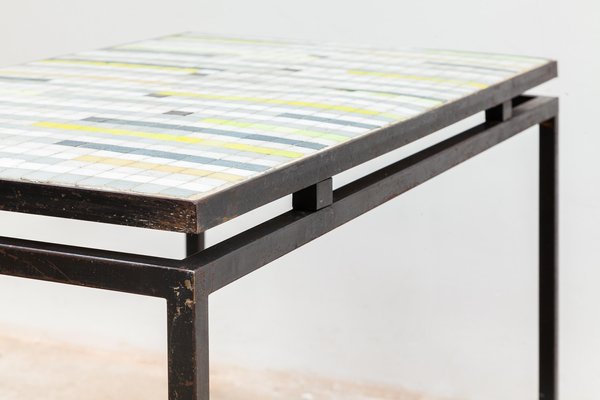 Mosaic Coffee Table with Floating Top, 1950s-KL-849237