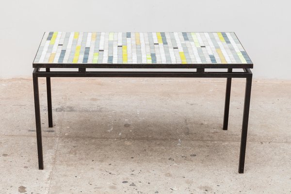 Mosaic Coffee Table with Floating Top, 1950s-KL-849237