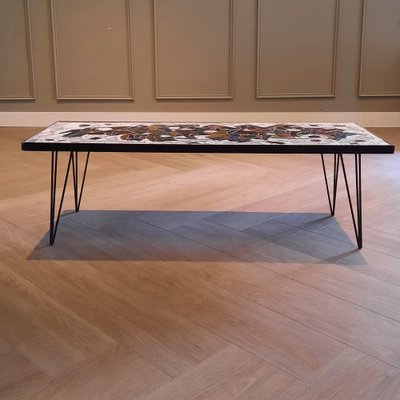 Mosaic Coffee Table with Hairpin Legs, 1950s-SJU-1452942