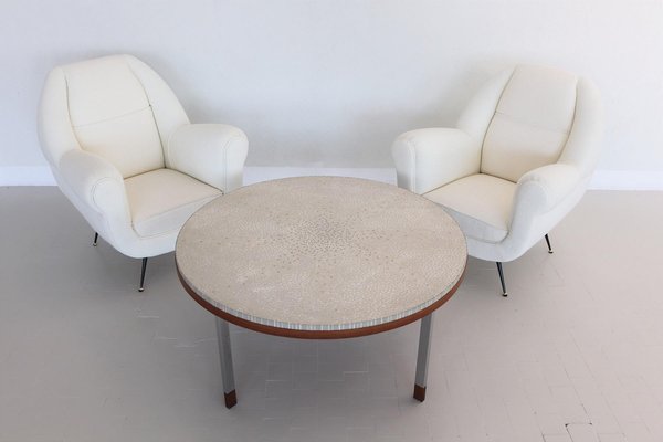 Mosaic Tile and Teak Coffee Table by Berthold Müller, 1960s-VNE-966001