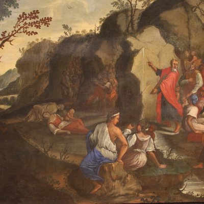 Moses Drawing Water from the Rock, 18th Century, Oil on Canvas, Framed-RP-1798206