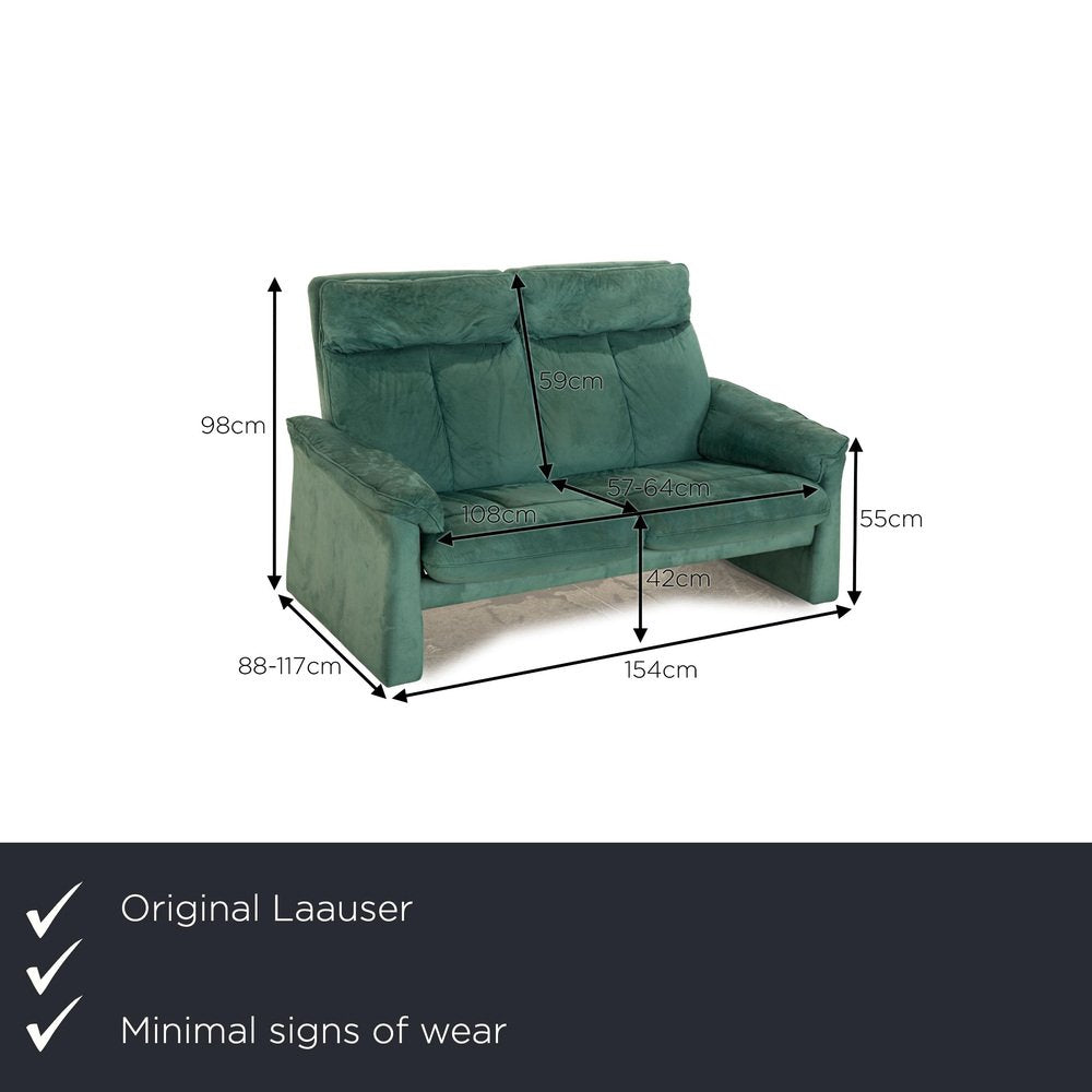 Motion 2-Seater Sofa in Turquoise Fabric from Laauser