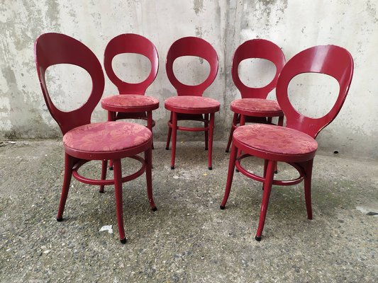 Mouettes Bistro Chairs from Baumann, 1960s, Set of 5-EAD-1742678