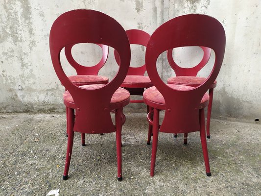 Mouettes Bistro Chairs from Baumann, 1960s, Set of 5-EAD-1742678