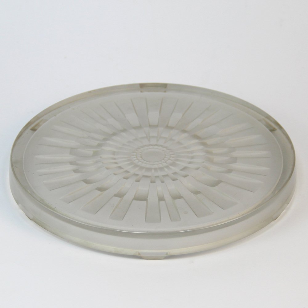 Moulded Glass Trivet by Hunebelle, 1930s