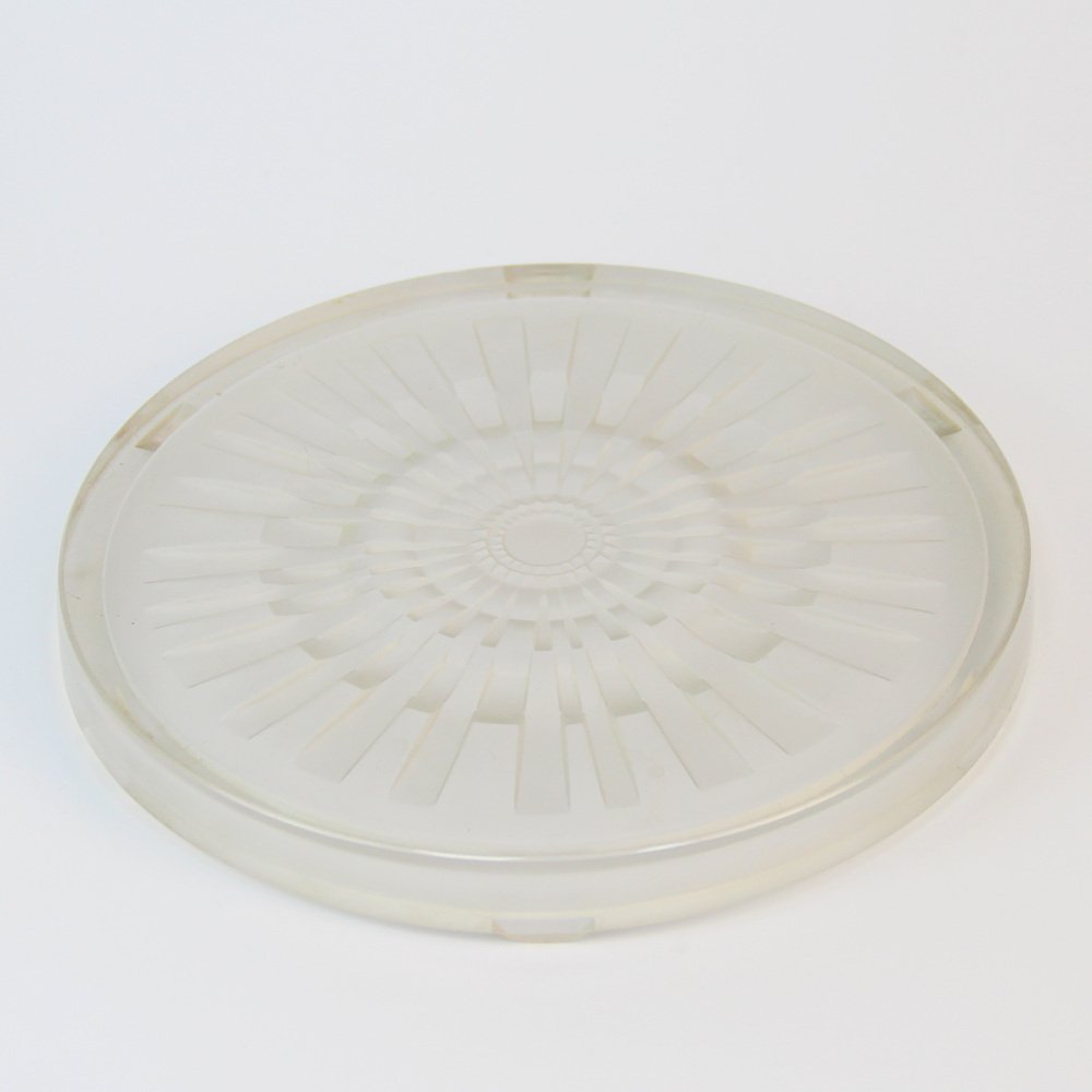 Moulded Glass Trivet by Hunebelle, 1930s