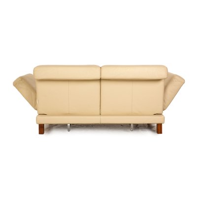 Moule 2-Seater Sofa in Cream Leather with Bed Function from Brühl-RQW-1748111