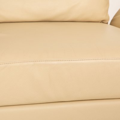 Moule 2-Seater Sofa in Cream Leather with Bed Function from Brühl-RQW-1748111