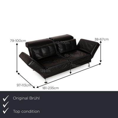 Moule Leather 2-Seater Sofa from Brühl-RQW-2028469