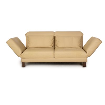 Moule Loveseat in Cream Leather from Brühl-RQW-1748135