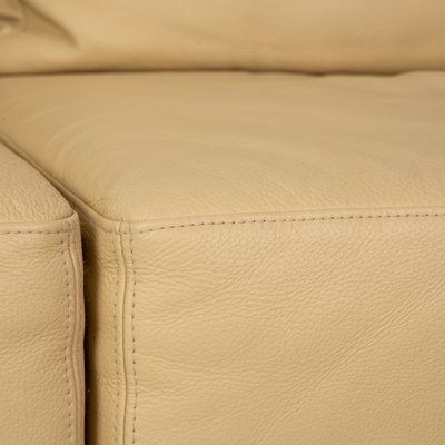 Moule Loveseat in Cream Leather from Brühl-RQW-1748135