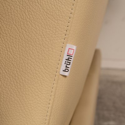 Moule Loveseat in Cream Leather from Brühl-RQW-1748135