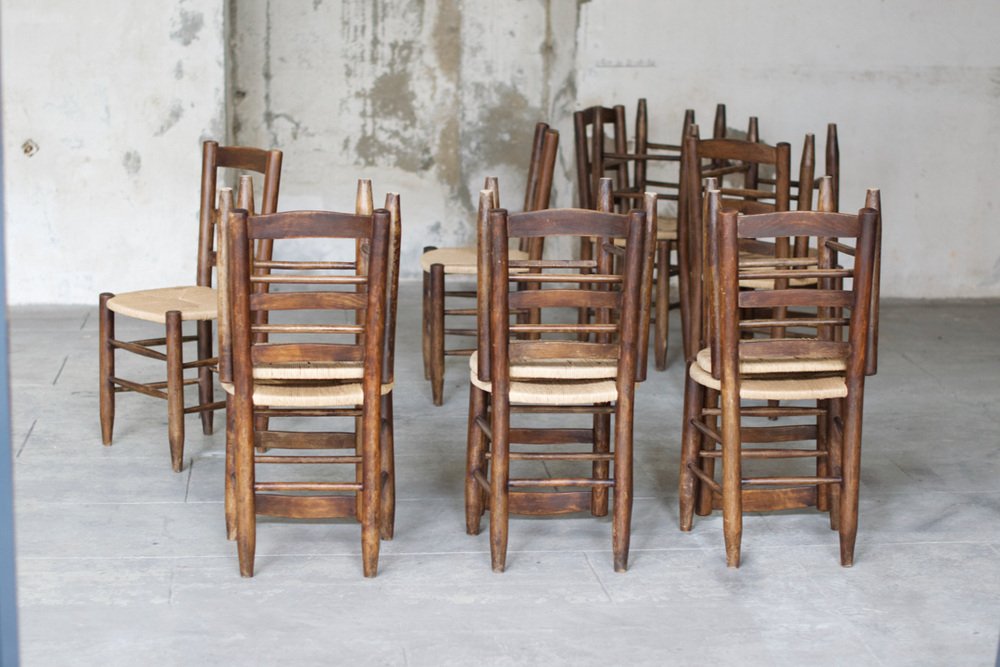 Mountain Chairs by Georges Robert, France, 1960s, Set of 12