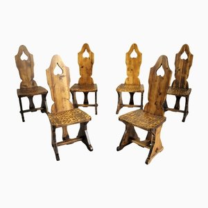 Mountain Chairs, France, 1950s, Set of 6-FQ-1178394