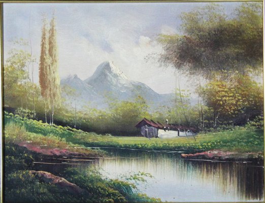 Mountain Landscape Painting, Oil on Canvas-ZYI-1339184