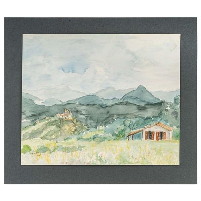 Mountain Landscape, Watercolour on Paper-WFS-903973