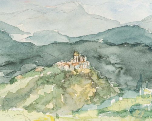 Mountain Landscape, Watercolour on Paper-WFS-903973