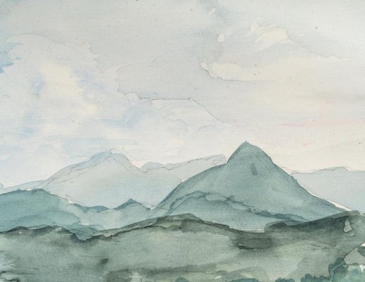 Mountain Landscape, Watercolour on Paper-WFS-903973