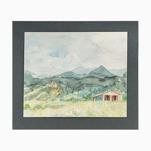 Mountain Landscape, Watercolour on Paper-WFS-903973