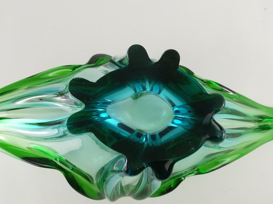 Mouth-Blown Coloured Glass Bowl, Italy, 1970s-KDB-1816907