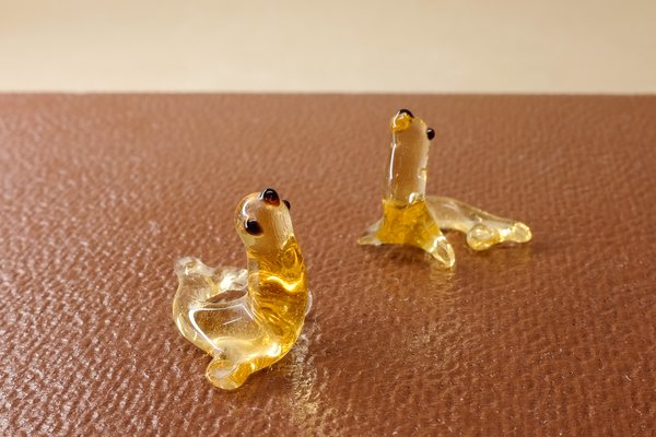 Mouth-Blown Glass Seal Sculptures from Lauscha, 1960s, Set of 4-YGX-589111