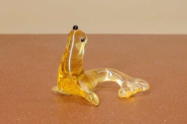 Mouth-Blown Glass Seal Sculptures from Lauscha, 1960s, Set of 4-YGX-589111