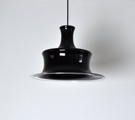 Mouth Blown Ruby Red Opaline Glass Pendant Lamp from Holmegaard, Denmark, 1980s-HPQ-1180603