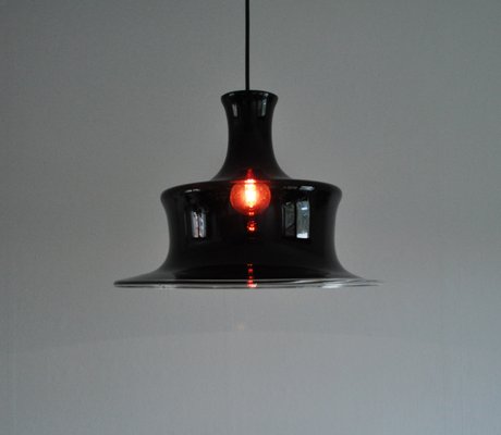 Mouth Blown Ruby Red Opaline Glass Pendant Lamp from Holmegaard, Denmark, 1980s-HPQ-1180603