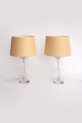 Mouth-Blown Table Lamps with Cream Lampshades by Ingo Maurer, 1960s, Set of 2-EZZ-1765103