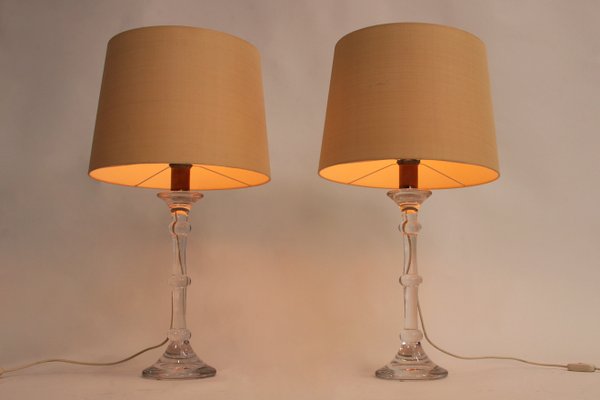 Mouth-Blown Table Lamps with Cream Lampshades by Ingo Maurer, 1960s, Set of 2-EZZ-1765103