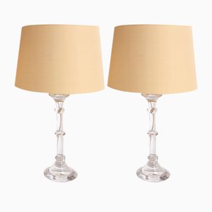 Mouth-Blown Table Lamps with Cream Lampshades by Ingo Maurer, 1960s, Set of 2-EZZ-1765103