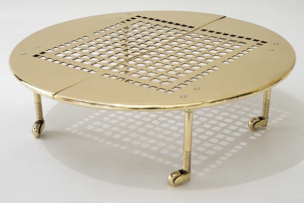 Movable and Expandable Brass Serving Coaster, 1930s-SPD-2036759