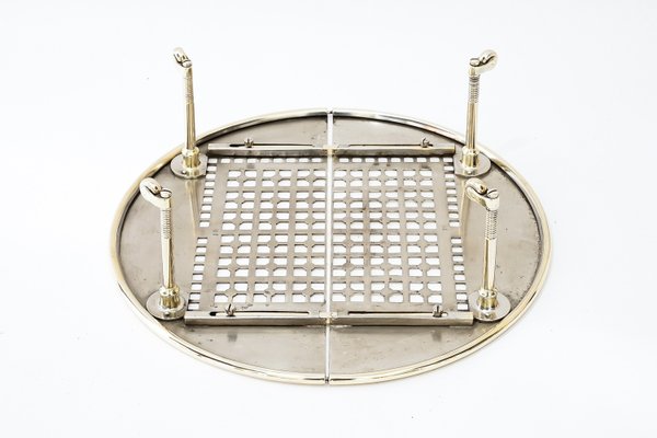 Movable and Expandable Brass Serving Coaster, 1930s-SPD-2036759