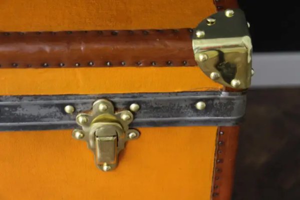 Moynat Orange Steamer Trunk, 1922-YF-2032137