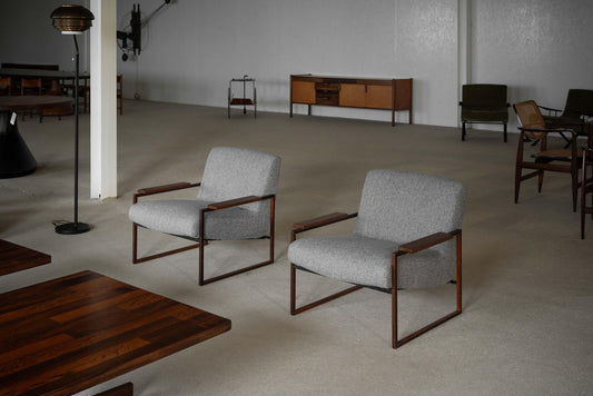 MP-5 Lounge Chairs attributed to Percival Lafer for Percival Lafer, Brazil, 1961, Set of 2