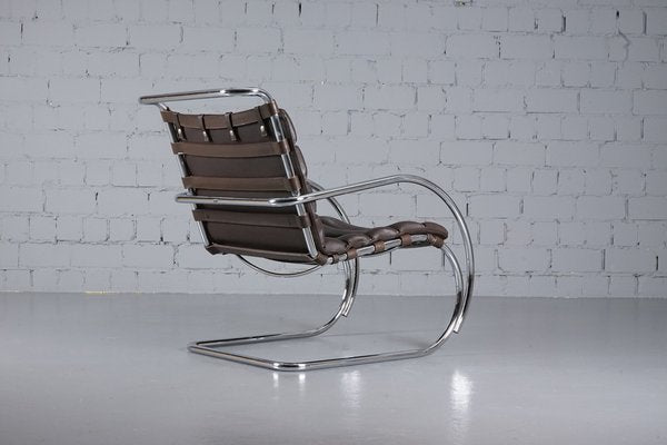 Mr Lounge Armchair with Armrest by Ludwig Mies Van Der Rohe for Knoll International, 1980s-XNJ-1798751