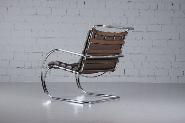 Mr Lounge Armchair with Armrest by Ludwig Mies Van Der Rohe for Knoll International, 1980s-XNJ-1798751