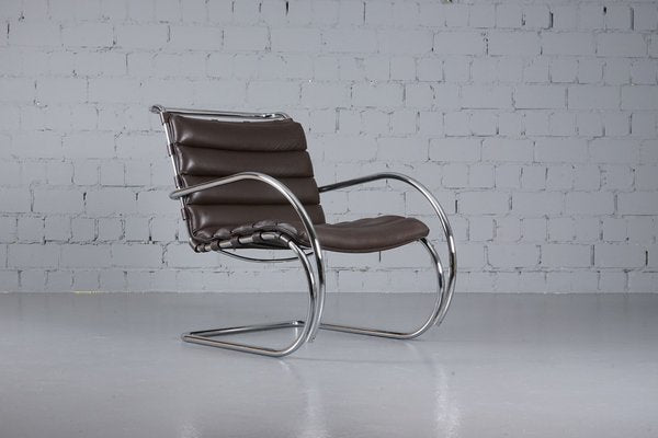 Mr Lounge Armchair with Armrest by Ludwig Mies Van Der Rohe for Knoll International, 1980s-XNJ-1798751