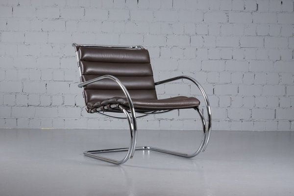 Mr Lounge Armchair with Armrest by Ludwig Mies Van Der Rohe for Knoll International, 1980s-XNJ-1798751